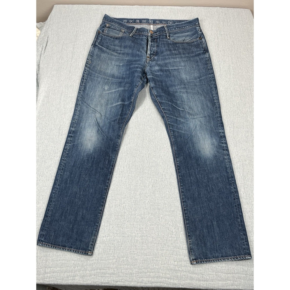 Earnest Sewn Fashion Jeans Men's 38 x 30 Button‎ Fly Medium Wash